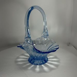New Martinsville - Janice Blue Glass Basket